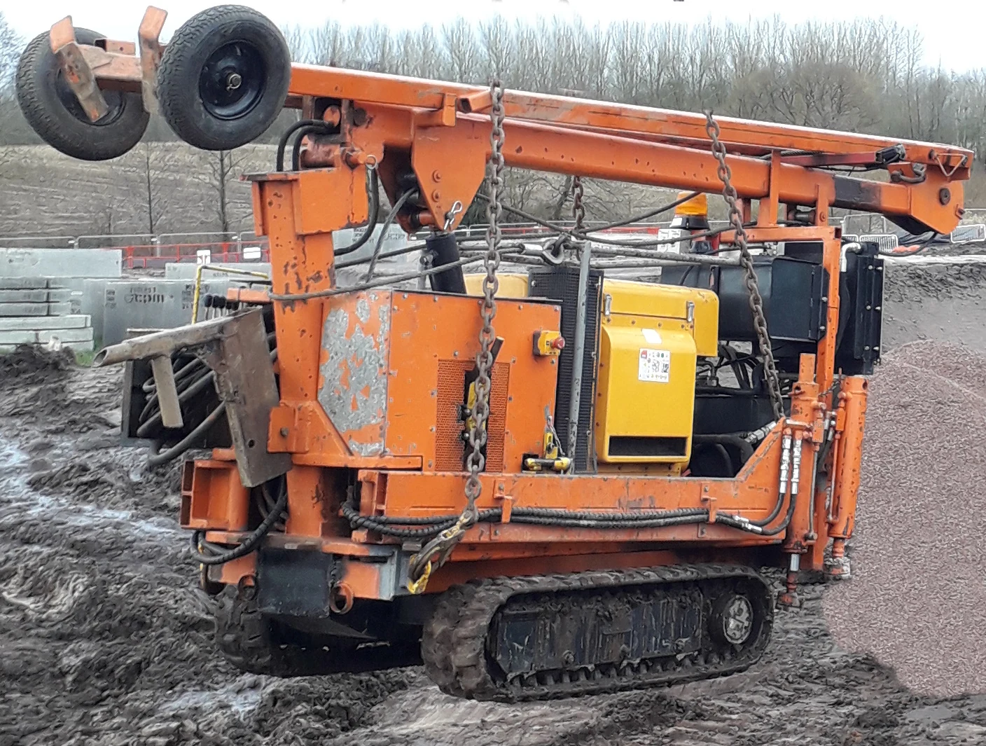 Tracked CP Craned to position
